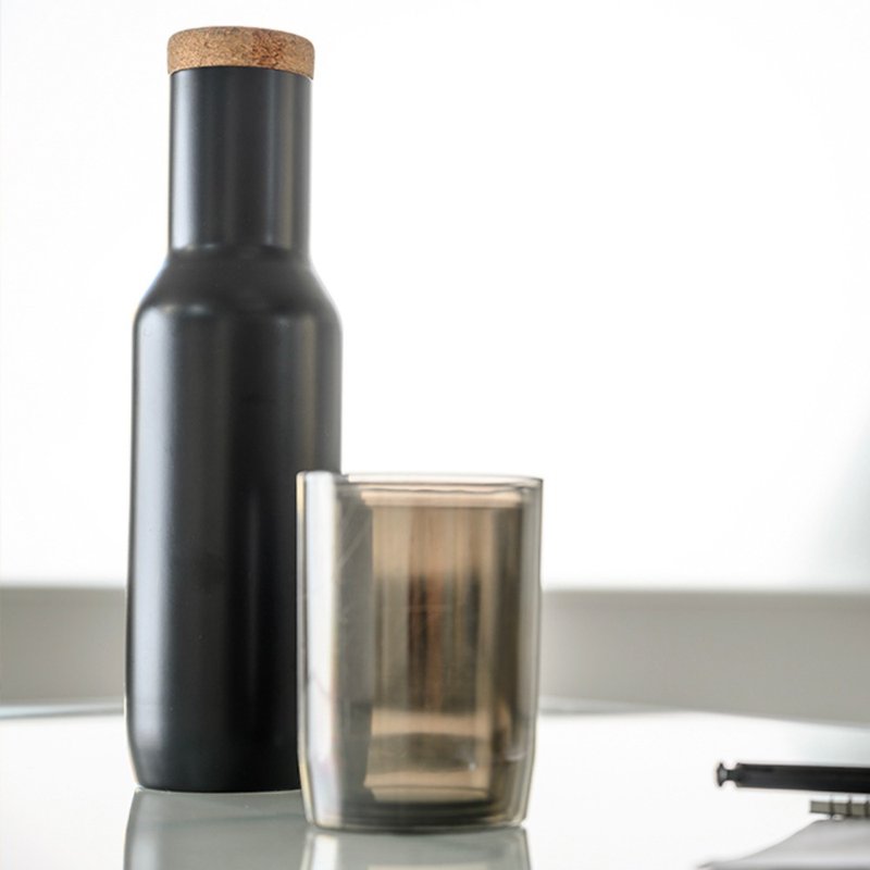 丹麥 QDO 102 Carafe 水瓶組 / 水瓶 / 杯子 - 水瓶/水壺 - 不鏽鋼 黑色