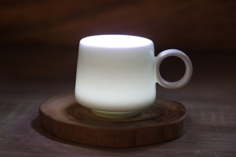 【送禮好物】80ml 純白 單色 咖啡杯 自然釉小緣杯 台灣製 - 咖啡杯/馬克杯 - 瓷 