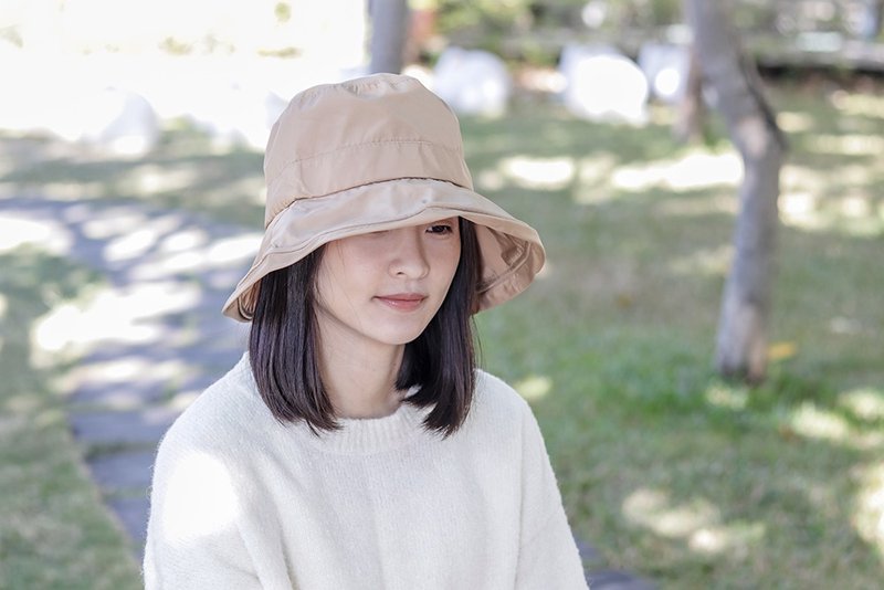 Unni微美漁夫帽-防撥水 速乾 遮曬 漁夫帽 帽子 擋風 中性帽 透氣 - 帽子 - 聚酯纖維 黃色