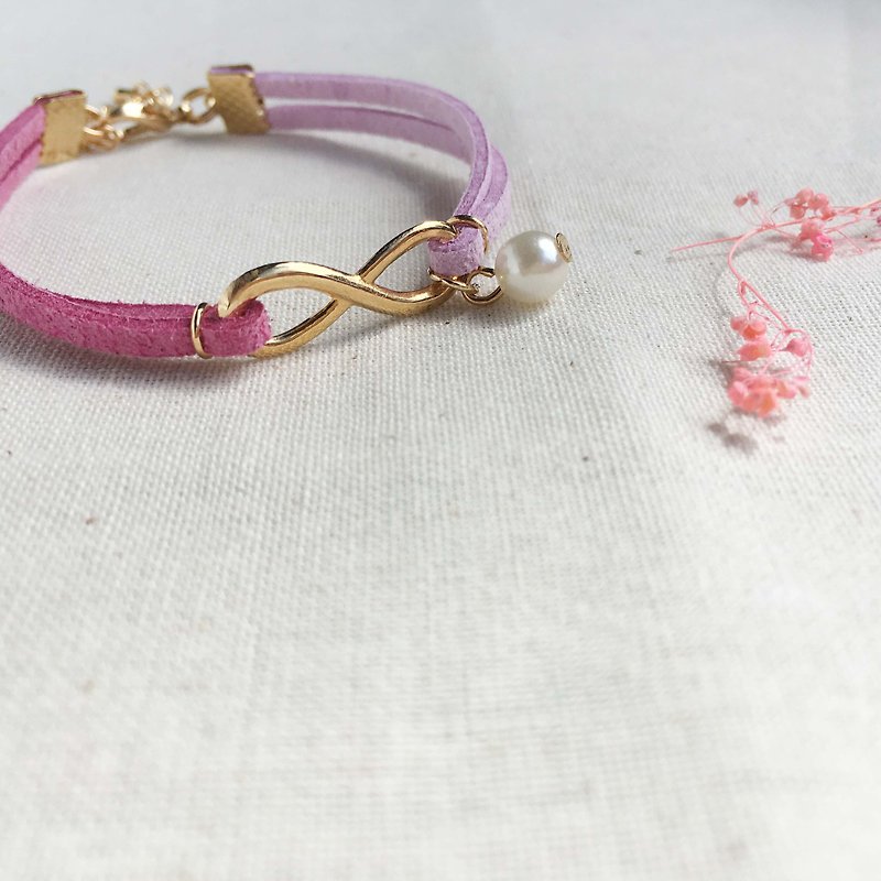 Handmade Infinity Bracelets Rose Gold Series– berry purple limited - Bracelets - Other Materials Purple