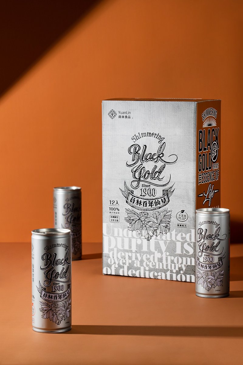 [Official authorization of century-old grass jelly] grass jelly tea 240ml*12 cans gift box grass jelly tea - ชา - โลหะ สีเงิน