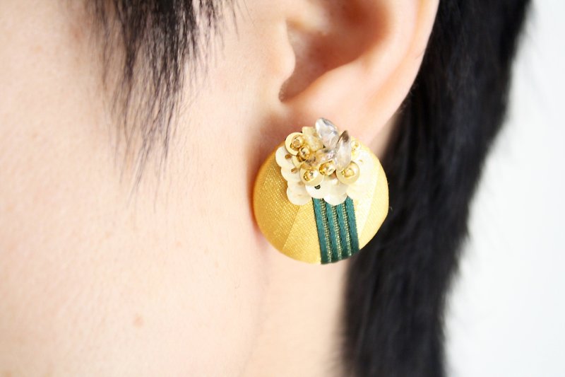 Crystal titanium earrings - Earrings & Clip-ons - Gemstone Orange