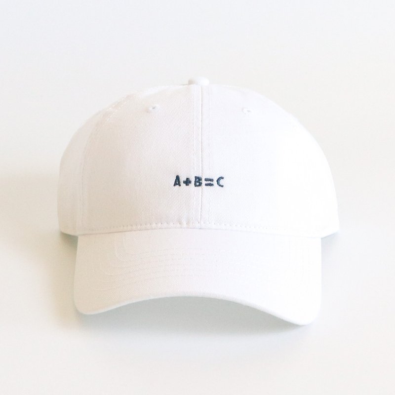 A+B=C棒球帽 - 帽子 - 棉．麻 白色
