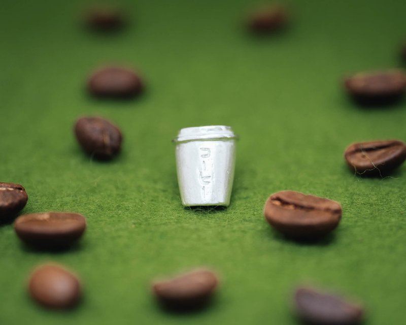 コーヒーカップ ピンブローチ - 項鍊 - 銀 銀色