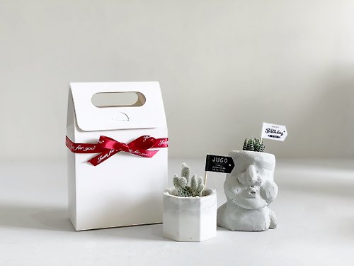 JU多肉 人生如同一盆植栽 小型盆栽適用禮盒包裝+卡片(不含盆栽及植物) @JU多肉