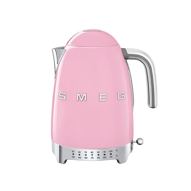 【SMEG】義大利控溫式大容量1.7L電熱水壺-粉紅色 - 廚房家電 - 其他金屬 粉紅色