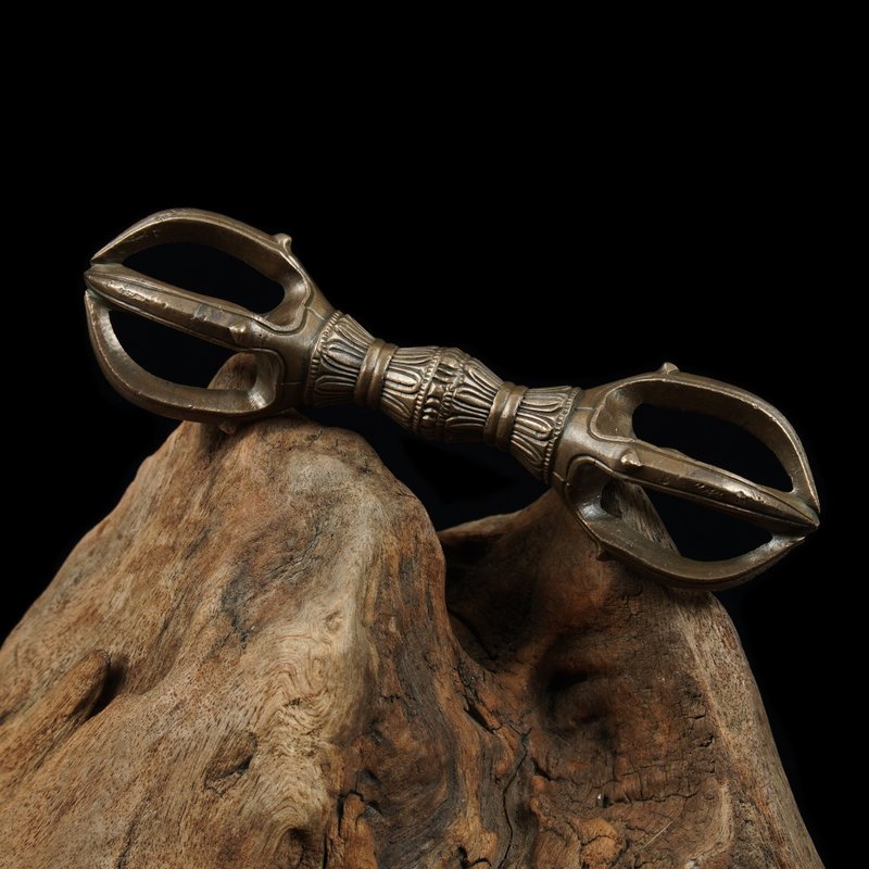 日本18-19世紀東密法器-五股金剛杵(長さ13.9cm) - その他 - その他の素材 