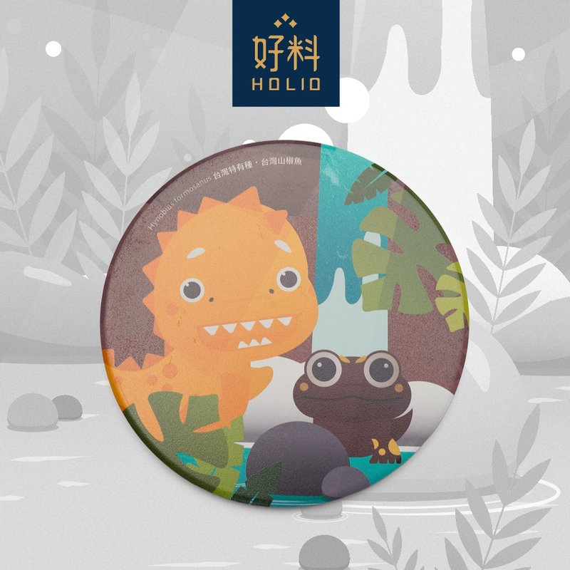 Taiwan animals coloring traceless wall sticker Taiwan salamander - Coasters - Porcelain Brown