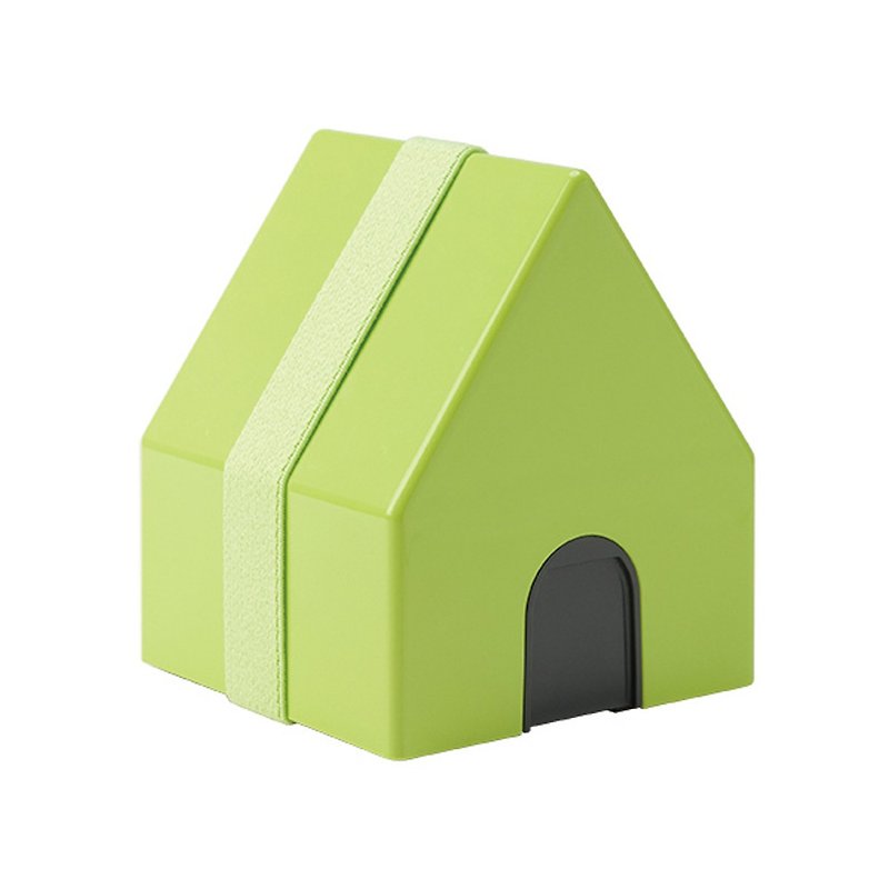 Miyoshi Manufacturing Co., Ltd. BENTO STORE Little House Series Rice Ball Lunch Box Green - Lunch Boxes - Plastic Green