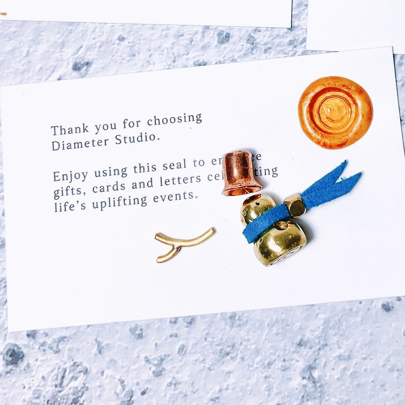 Joy | Mini Snowman Wax Seal/Incense Holder | Wax Seal Gift Box - Stamps & Stamp Pads - Copper & Brass 