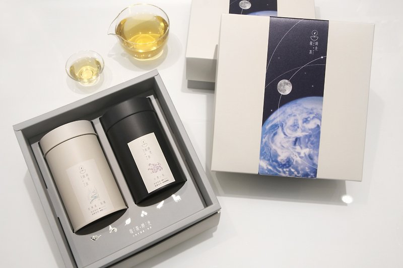 Mid-Autumn Tea Gift Box - 山韵金萱x小叶红 - Tea - Paper Gray