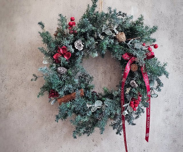 クリスマスリースデコパージュ作品 DIY/デコパージュ/ハンドメイド】動物たちのクリスマス