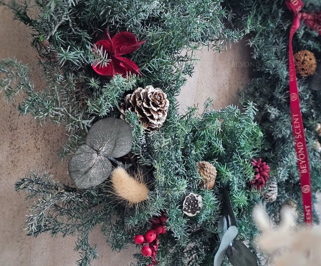 手作りの杉のクリスマスリース - ショップ beyondscent ウォール 手作りの杉のクリスマスリース - ショップ beyondscent ウォール