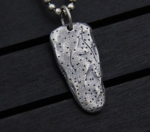 garyjewelry Real 925 Sterling Thai Silver Cool Aerolite Designer Pendant Necklaces Men
