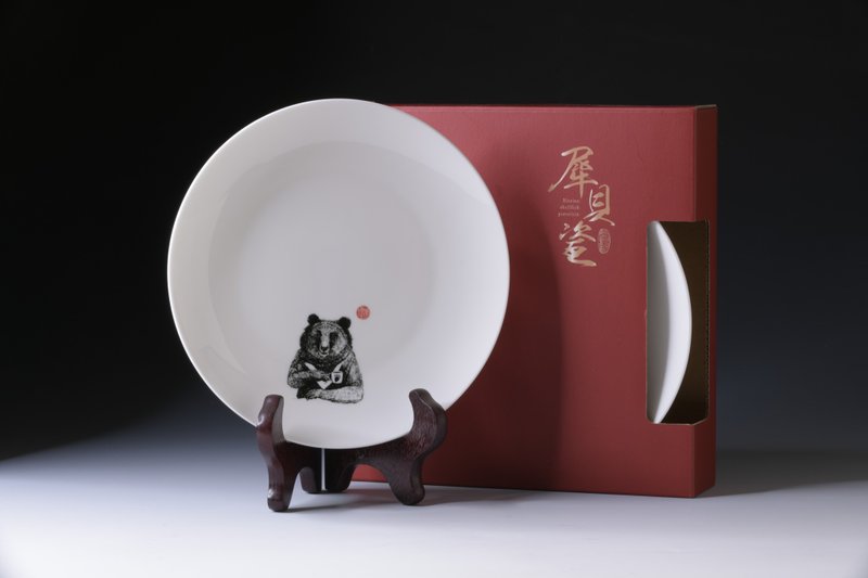 犀貝瓷 台灣珍稀動物 點心盤 - 碟子/醬料碟/醬油碟 - 瓷 