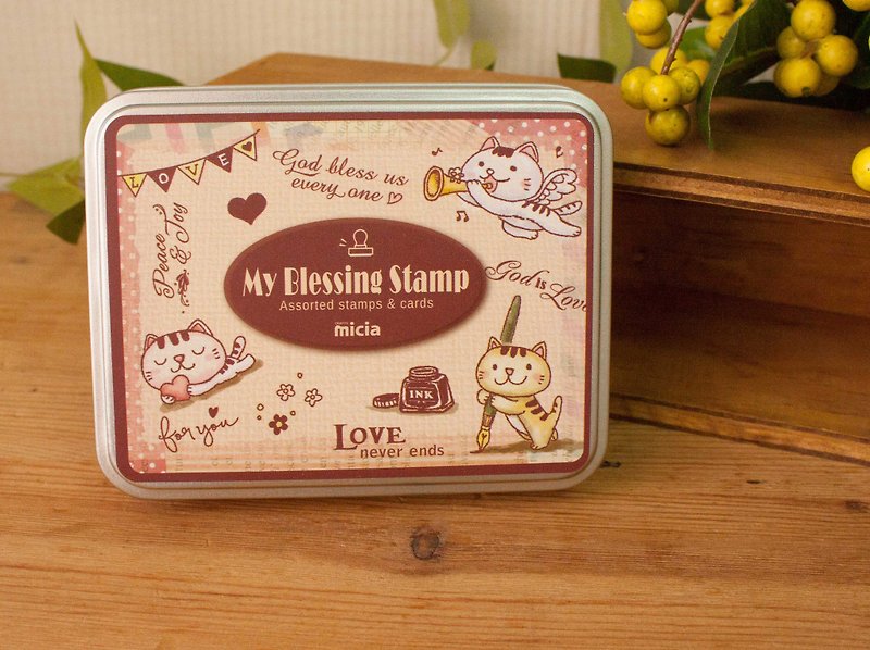 My blessing tin box stamp set-Gospel Kitten FB04 - Stamps & Stamp Pads - Rubber 