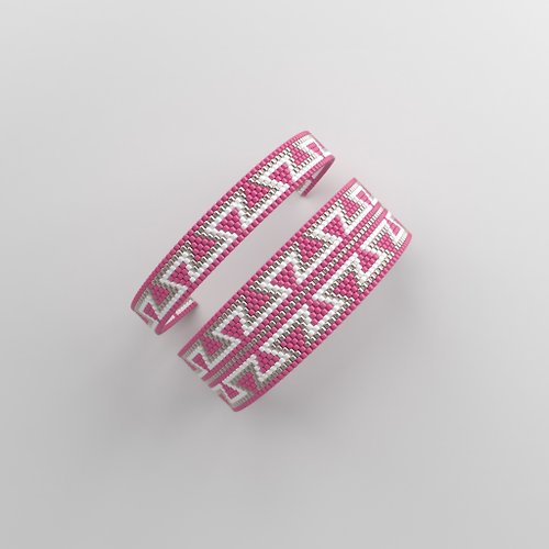BIJU Peyote bracelet pattern, miyuki pattern, square stitch pattern, 287 串珠手链的图案图案