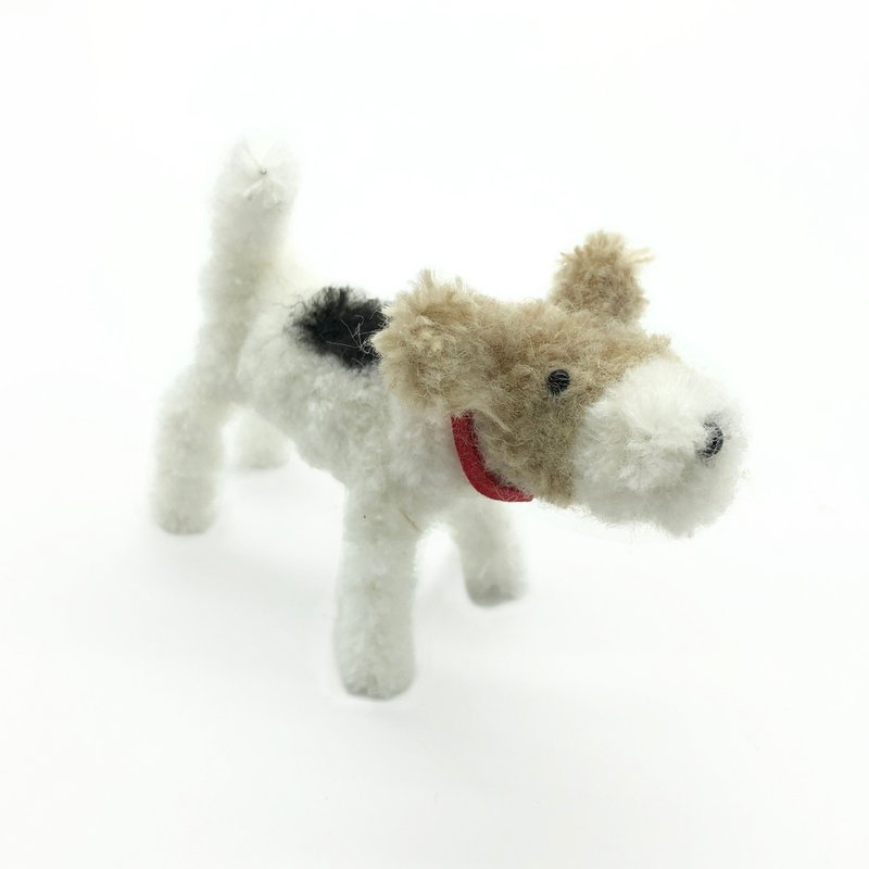 Wirefoxterrier 剛毛獵狐梗 手工扭扭羊毛梗 基本款 - 其他 - 尼龍 白色