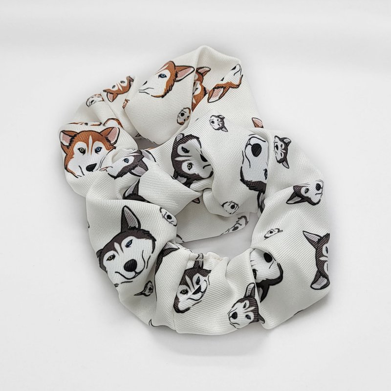 Shiqi 2 fur color pet pattern hair ring multi-pet pattern scrunchie hair accessories hair bundle - กระเป๋าสัตว์เลี้ยง - เส้นใยสังเคราะห์ หลากหลายสี