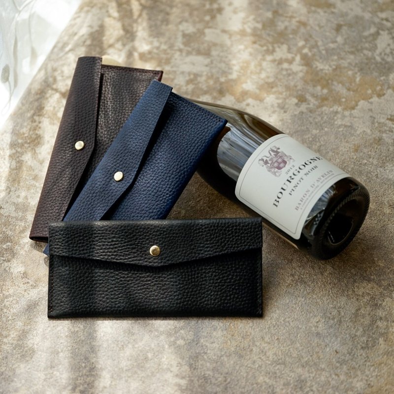 No.49 Thin Wallet L【E-Margot】 - 錢包/皮夾/長短夾 - 真皮 黑色