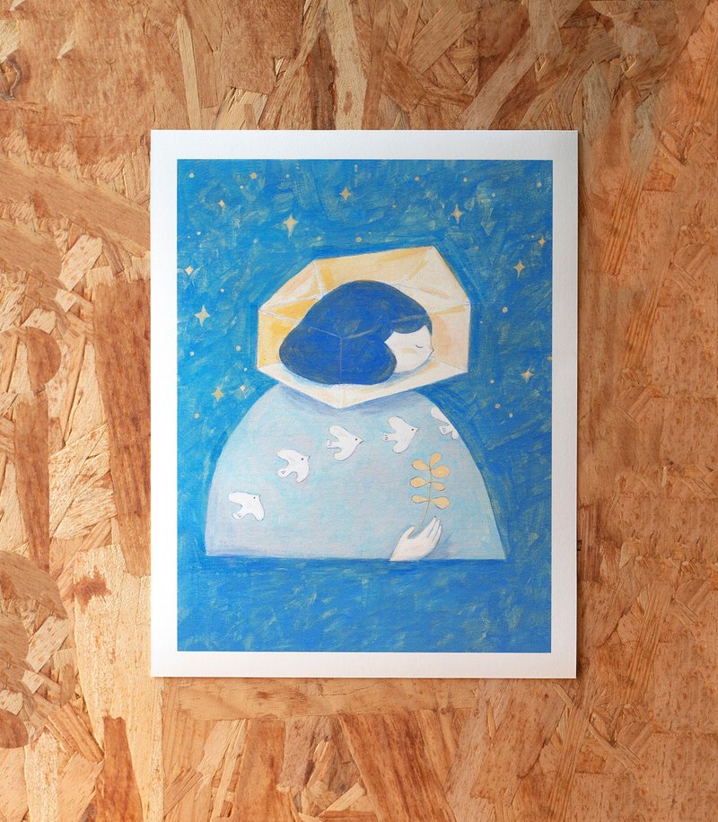 家是最溫暖的所在 | Art Print / 複製畫 - 海報/掛畫/掛布 - 紙 藍色