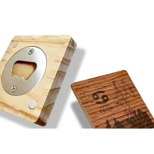 ゾディアックシリーズチェリーウッド多機能キューブボトルオープナー携帯電話ホルダーがんカスタマイズギフト