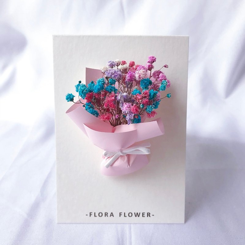 Christmas dried flower card - Hermes paper / dry flowers / hand-made cards / birthday cards / opening cards / greeting cards / Star-shaped bouquet - การ์ด/โปสการ์ด - พืช/ดอกไม้ หลากหลายสี