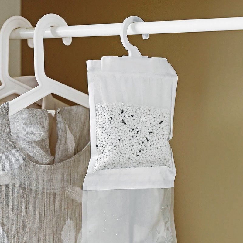 日本霜山 可掛式活性碳衣櫃/鞋櫃防潮除溼袋-3入 - 其他 - 其他材質 白色