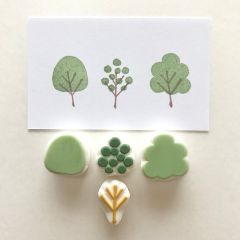 Botanical stamp Forest - Stamps & Stamp Pads - Rubber Green