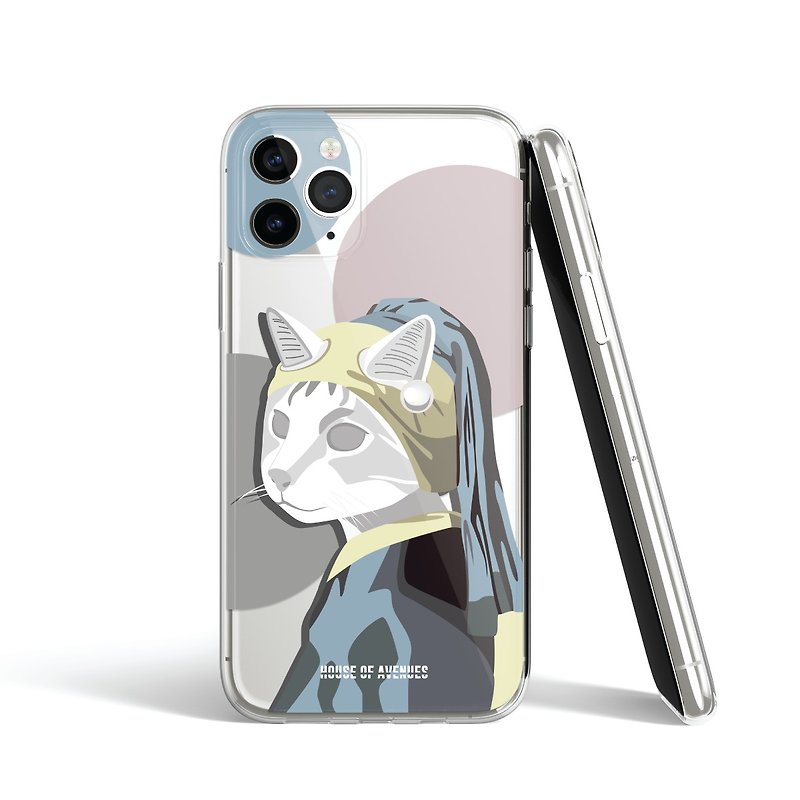 | HOA原創設計手機殼 | Cat with a Pearl Earring | 粉紅 PINK | - 手機殼/手機套 - 塑膠 多色
