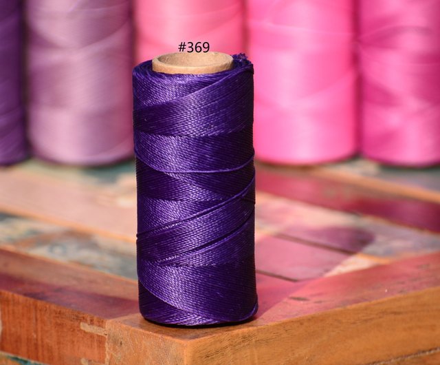 Linhasita 630 Eggplant Purple 2ply Waxed Polyester Cord