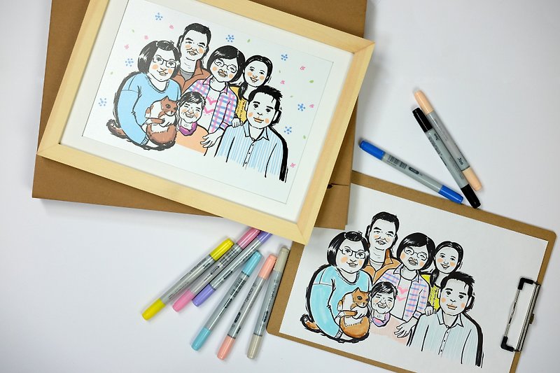 Draw a picture like a picture (including photo frame / original / color printing / box) - Customized Portraits - Paper 
