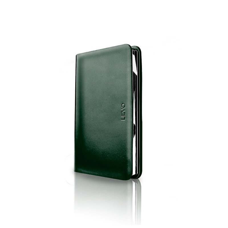 【LIEVO】SHOW - Business Card Holder_Black Jade Green - Card Holders & Cases - Genuine Leather Green