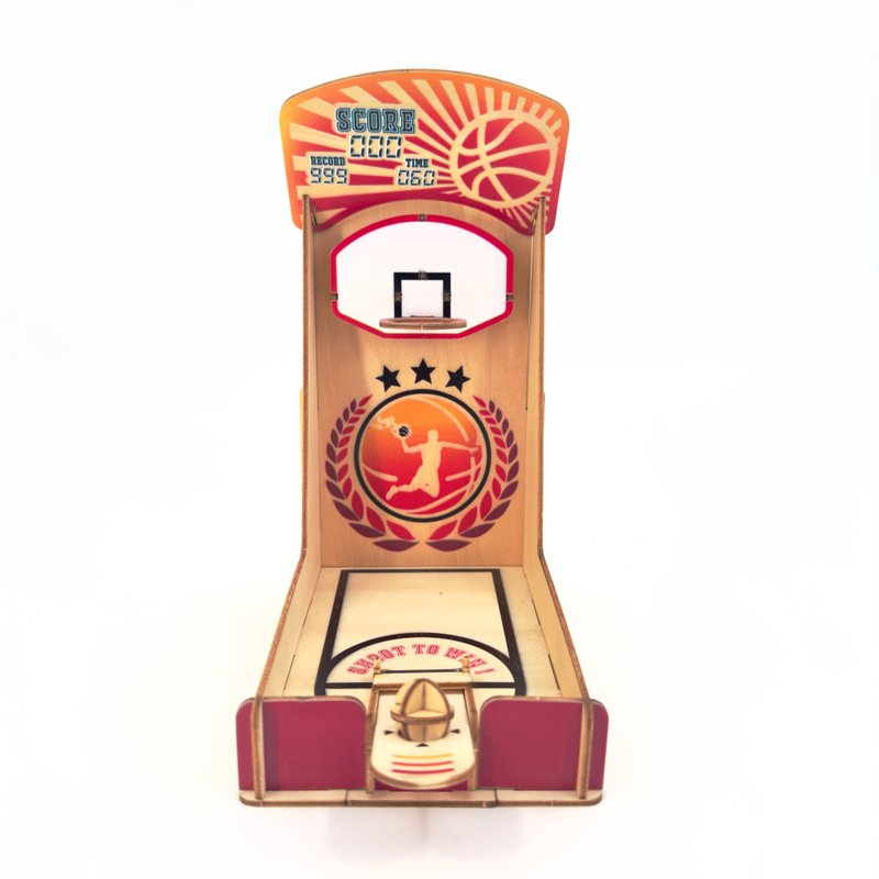 Team Green – 3D PLYWOOD PUZZLE Game Station: Basketball Machine Game - Puzzles - Wood Orange