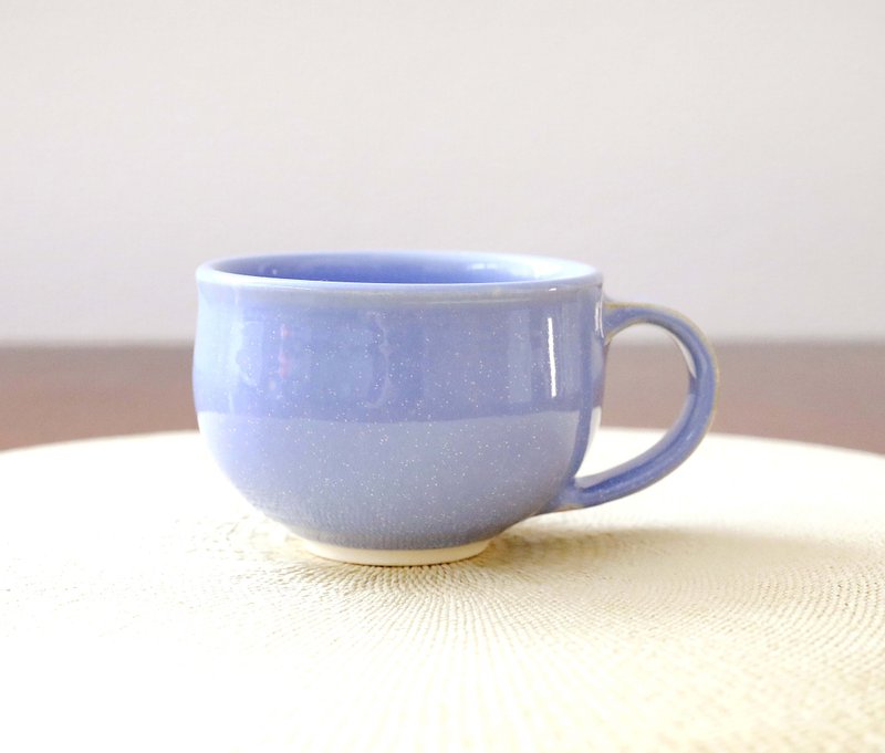 紫陽花結晶釉のマグカップ 1 - 咖啡杯/馬克杯 - 陶 藍色