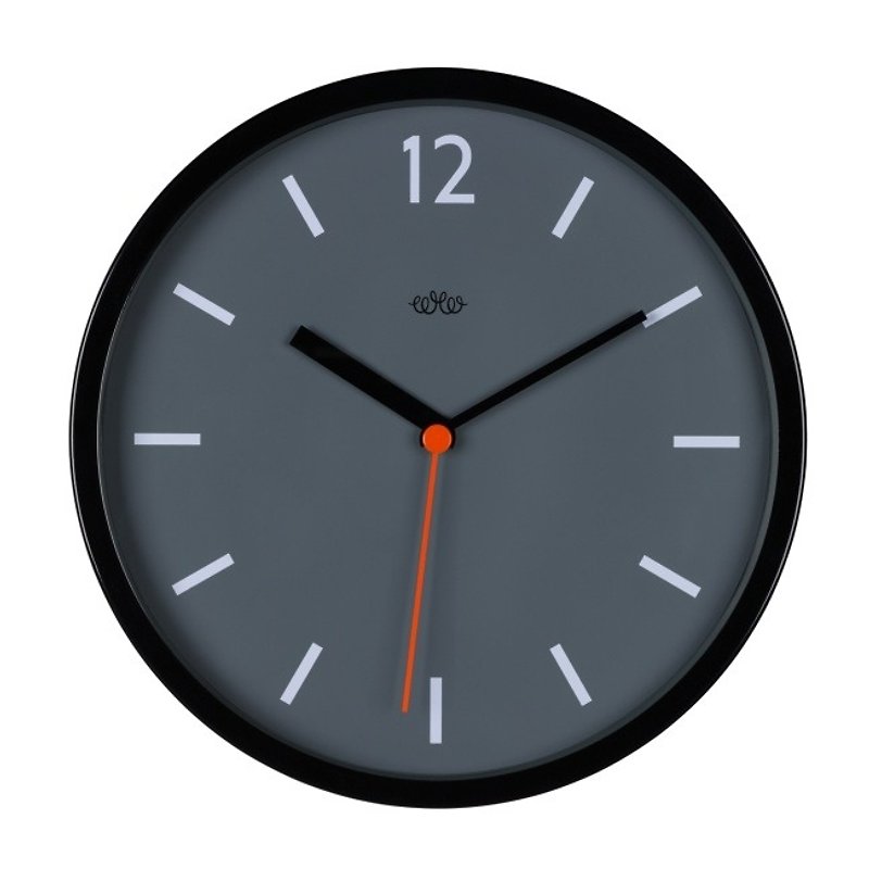 英國進口Wild & Wolf北歐簡約都會設計風格12吋掛鐘/時鐘(典雅灰) - 時鐘/鬧鐘 - 塑膠 灰色
