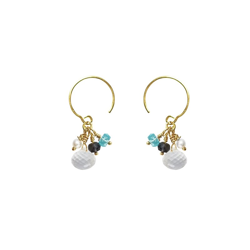 SNOWBALL | NATURAL STONE COLLECTION - Earrings & Clip-ons - Gemstone White