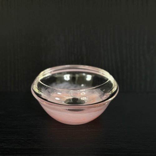 C.C.C. Glass Works 玻璃碗粉紅漩渦動感