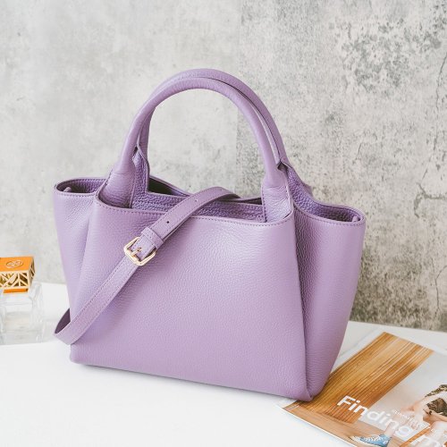 寇比手工皮件 Colbie Leather 真皮斜背手提托特包 22366 紫M