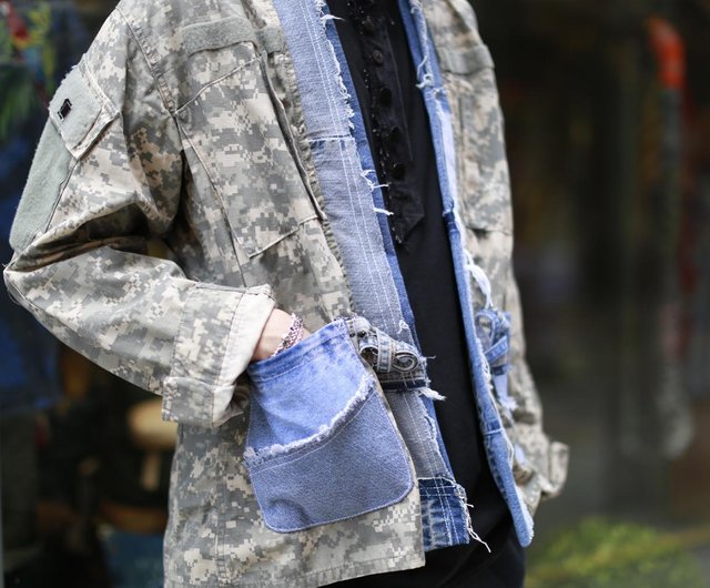 Denim offers Patchwork US Army Camo kimono