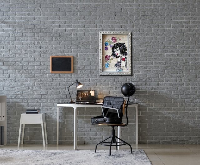 ビーズ刺繍アート 額装 Walk about 放浪者 - ショップ ビーズ刺繍 maki