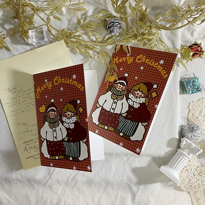 Christmas card wishing elf holiday gift literary card greeting card - Cards & Postcards - Paper 