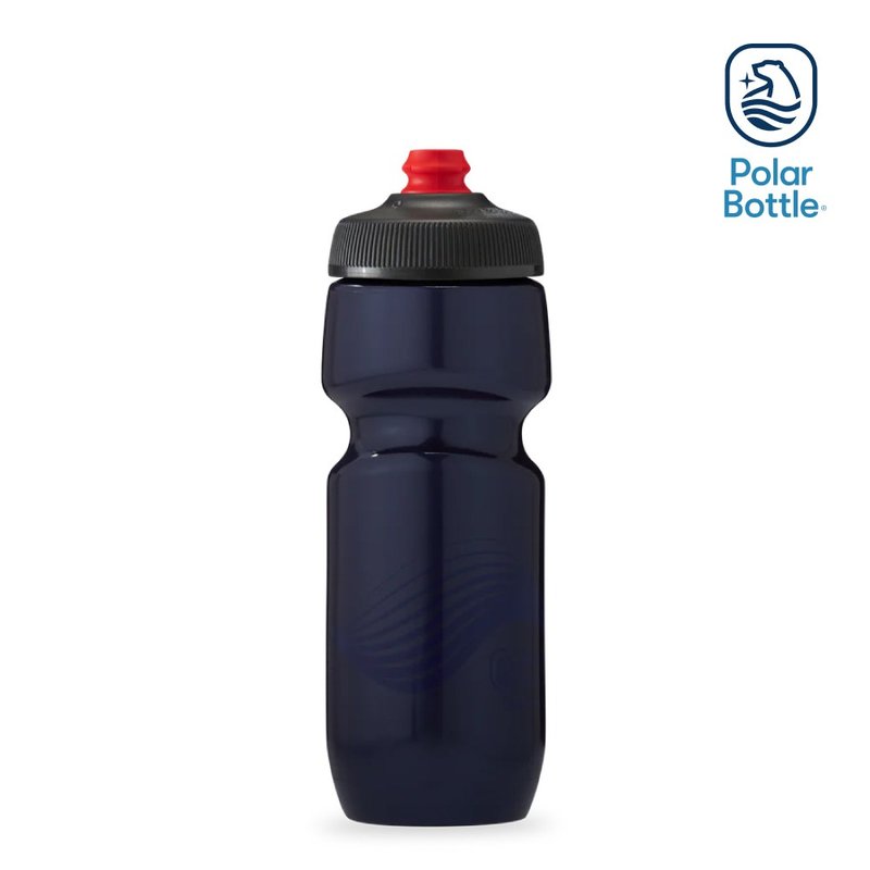 Polar Bottle 24oz Single Layer Jet Bottle WAVE Navy Blue - อุปกรณ์เสริมกีฬา - พลาสติก สีน้ำเงิน