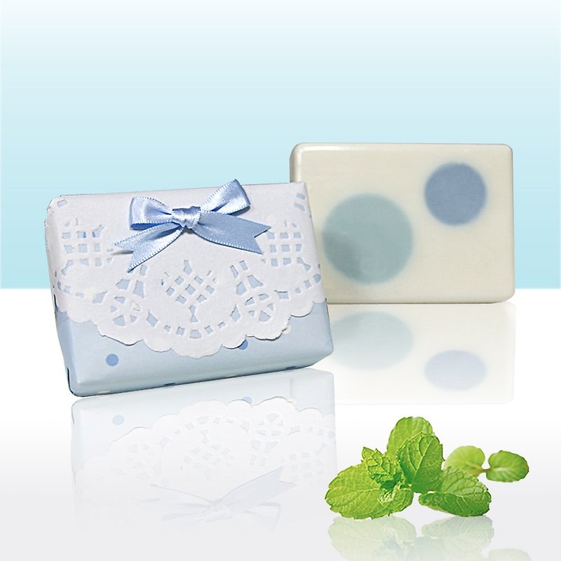[] Summer FLORAL Limited Sold _ cucumber mint lanolin soap 140g washed, super cool! - ผลิตภัณฑ์ทำความสะอาดหน้า - วัสดุอื่นๆ สีน้ำเงิน