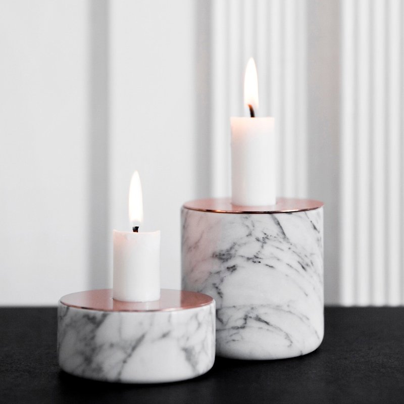 【MENU Danish Design Home Furnishing】Chunk Marble Candle Holder - เทียน/เชิงเทียน - หิน 