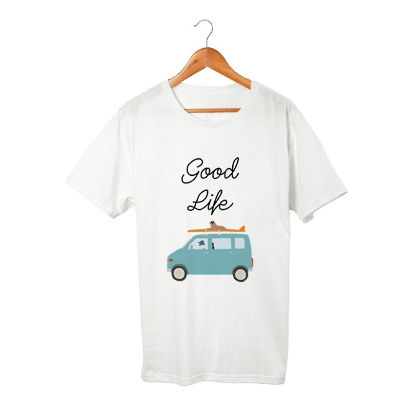 Good Life #10 T-shirt - เสื้อยืดผู้ชาย - ผ้าฝ้าย/ผ้าลินิน 