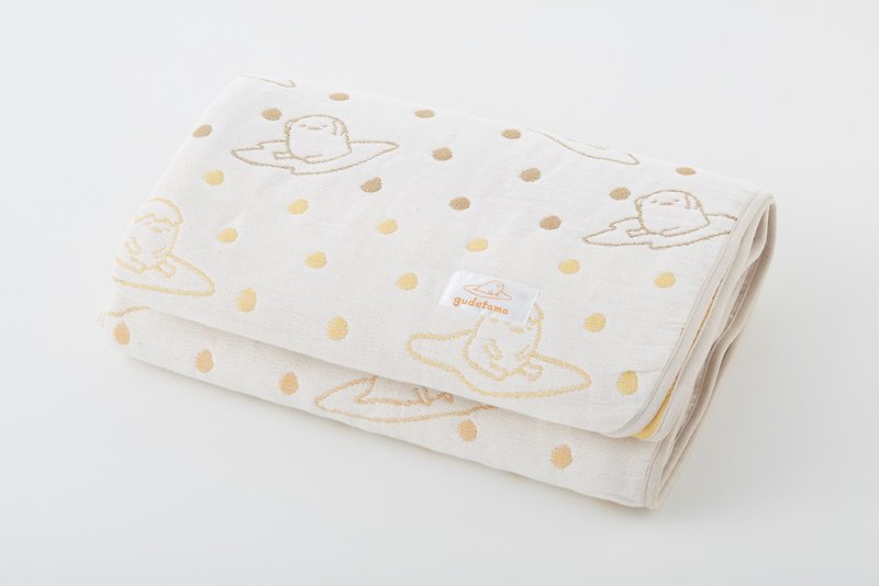 [Made in Japan Mikawa Cotton] Six-fold Gauze Quilt-Lazy Egg Yolk Size L - Blankets & Throws - Cotton & Hemp 