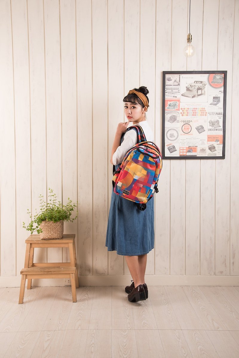 SOLIS Circus Series│13'' Ultra+ Basic Laptop Backpack│Playful Yellow - Laptop Bags - Other Materials Multicolor