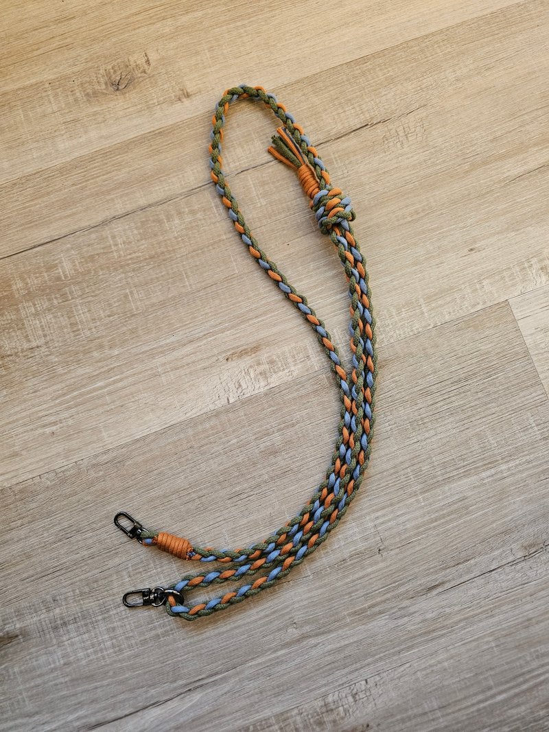 Faith Handmade | Cotton rope braided mobile phone strap, comfortable, adjustable length, customized lanyard - เชือก/สายคล้อง - ผ้าฝ้าย/ผ้าลินิน 