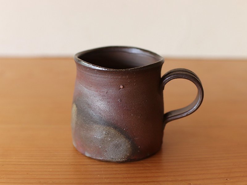 Bizen-yaki coffee cup c3-055 - Mugs - Pottery Brown